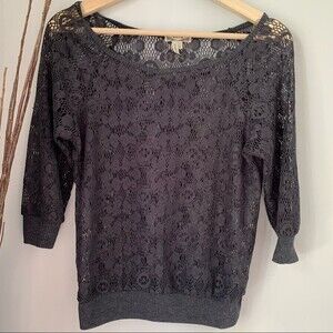 Kirra Top Ribbed Hem 3/4 Sleeve Women’s Small